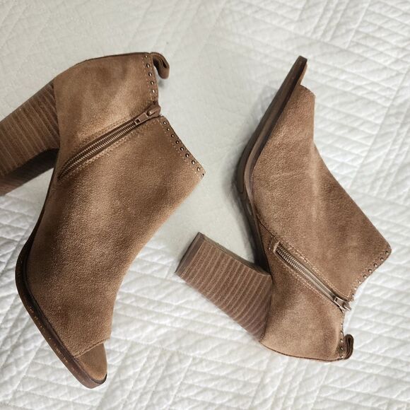 Lucky brand suede lotisha studded peep toe shoes - Picture 11 of 13